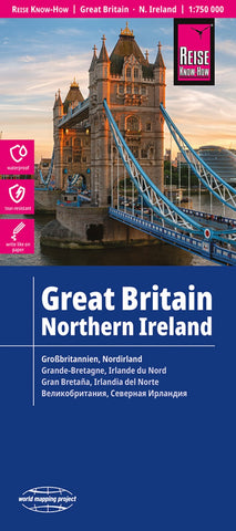 Buy map Großbritannien : Nordirland = Great Britain, Northern Ireland