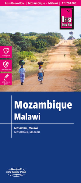 Buy map Mosambik : Malawi = Mozambique, Malawi