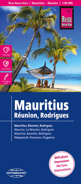 Buy map Mauritius, Réunion, Rodrigues