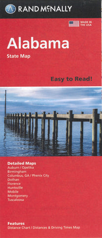 Buy map Alabama Easy to Read Folded Map