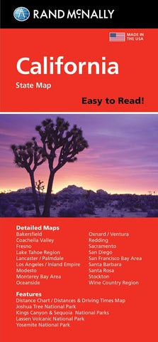 Buy map California : state map : easy to read!