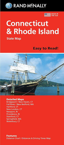 Buy map Connecticut and Rhode Island