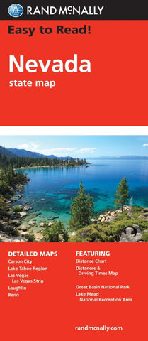 Buy map Nevada State Map Easy to Read
