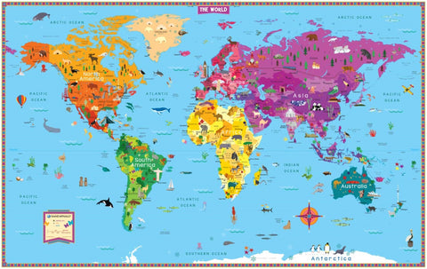 Buy map Kids Illustrated World Wall Map, Rolled