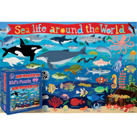 Buy map Sea Life Around the World 100 Piece Puzzle