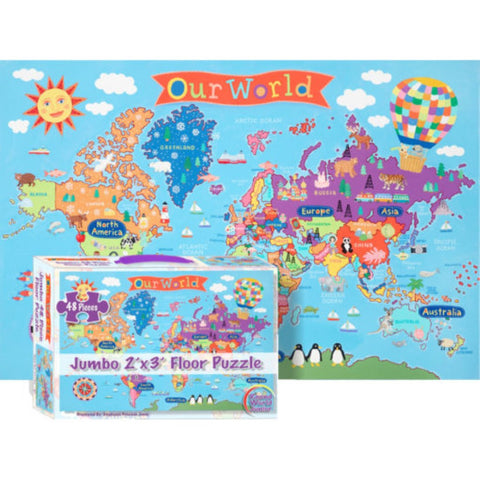Buy map Kid’s World Jumbo 48 Piece Floor Puzzle
