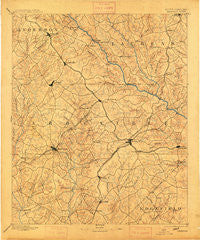 Abbeville South Carolina Historical topographic map, 1:125000 scale, 30 X 30 Minute, Year 1892