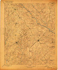 Abbeville South Carolina Historical topographic map, 1:125000 scale, 30 X 30 Minute, Year 1892
