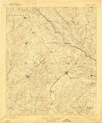 Abbeville South Carolina Historical topographic map, 1:125000 scale, 30 X 30 Minute, Year 1892
