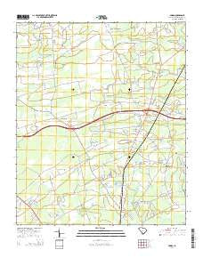 Adrian South Carolina Current topographic map, 1:24000 scale, 7.5 X 7.5 Minute, Year 2014