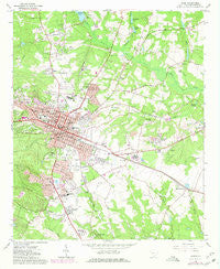 Aiken South Carolina Historical topographic map, 1:24000 scale, 7.5 X 7.5 Minute, Year 1964