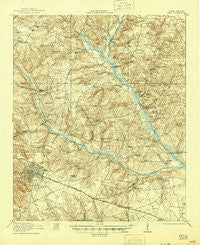 Aiken South Carolina Historical topographic map, 1:62500 scale, 15 X 15 Minute, Year 1921