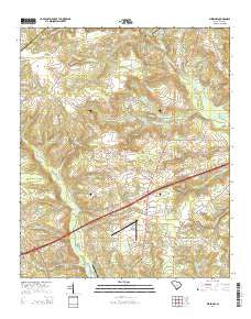 Aiken NW South Carolina Current topographic map, 1:24000 scale, 7.5 X 7.5 Minute, Year 2014