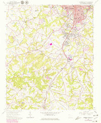 Anderson South South Carolina Historical topographic map, 1:24000 scale, 7.5 X 7.5 Minute, Year 1964