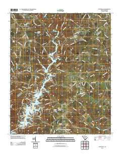 Antreville South Carolina Historical topographic map, 1:24000 scale, 7.5 X 7.5 Minute, Year 2011