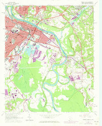Augusta East Georgia Historical topographic map, 1:24000 scale, 7.5 X 7.5 Minute, Year 1965
