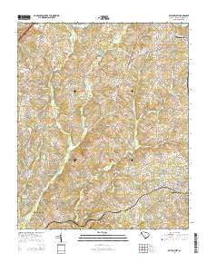 Belton West South Carolina Current topographic map, 1:24000 scale, 7.5 X 7.5 Minute, Year 2014