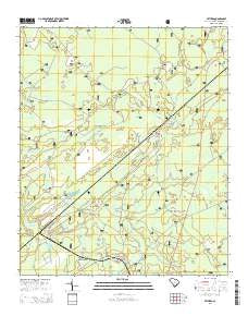 Bethera South Carolina Current topographic map, 1:24000 scale, 7.5 X 7.5 Minute, Year 2014