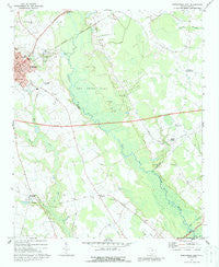 Bishopville East South Carolina Historical topographic map, 1:24000 scale, 7.5 X 7.5 Minute, Year 1969