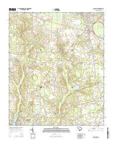 Blackville South Carolina Current topographic map, 1:24000 scale, 7.5 X 7.5 Minute, Year 2014