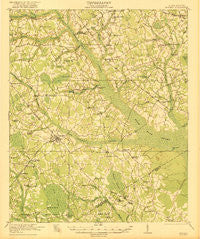 Bowman South Carolina Historical topographic map, 1:62500 scale, 15 X 15 Minute, Year 1921