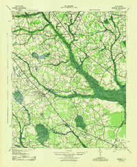 Bowman South Carolina Historical topographic map, 1:62500 scale, 15 X 15 Minute, Year 1943
