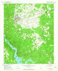 Calhoun Falls South Carolina Historical topographic map, 1:24000 scale, 7.5 X 7.5 Minute, Year 1964