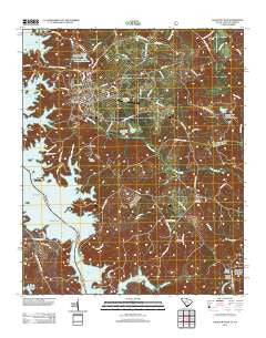 Calhoun Falls South Carolina Historical topographic map, 1:24000 scale, 7.5 X 7.5 Minute, Year 2012