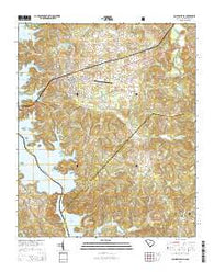 Calhoun Falls South Carolina Current topographic map, 1:24000 scale, 7.5 X 7.5 Minute, Year 2014