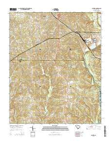 Catawba South Carolina Current topographic map, 1:24000 scale, 7.5 X 7.5 Minute, Year 2014