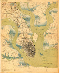 Charleston South Carolina Historical topographic map, 1:21120 scale, 7.5 X 7.5 Minute, Year 1919