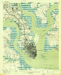 Charleston South Carolina Historical topographic map, 1:21120 scale, 7.5 X 7.5 Minute, Year 1919