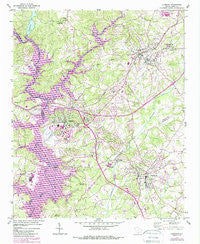 Clemson South Carolina Historical topographic map, 1:24000 scale, 7.5 X 7.5 Minute, Year 1951