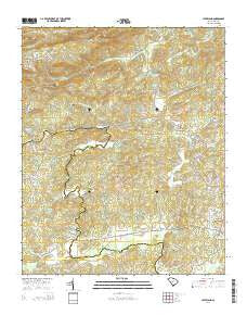 Cleveland South Carolina Current topographic map, 1:24000 scale, 7.5 X 7.5 Minute, Year 2014