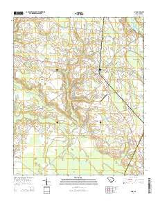 Clio South Carolina Current topographic map, 1:24000 scale, 7.5 X 7.5 Minute, Year 2014