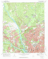Columbia North South Carolina Historical topographic map, 1:24000 scale, 7.5 X 7.5 Minute, Year 1972