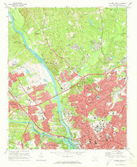 Columbia North South Carolina Historical topographic map, 1:24000 scale, 7.5 X 7.5 Minute, Year 1972