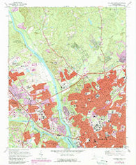 Columbia North South Carolina Historical topographic map, 1:24000 scale, 7.5 X 7.5 Minute, Year 1972