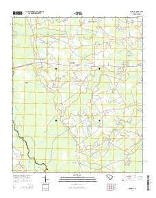 Dongola South Carolina Current topographic map, 1:24000 scale, 7.5 X 7.5 Minute, Year 2014