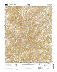 Due West South Carolina Current topographic map, 1:24000 scale, 7.5 X 7.5 Minute, Year 2014