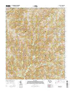 Due West South Carolina Current topographic map, 1:24000 scale, 7.5 X 7.5 Minute, Year 2014