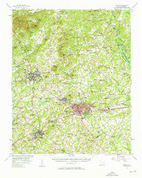 Easley South Carolina Historical topographic map, 1:62500 scale, 15 X 15 Minute, Year 1957