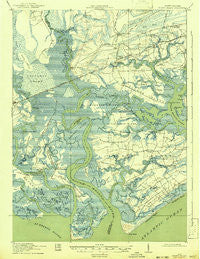 Edisto Island South Carolina Historical topographic map, 1:62500 scale, 15 X 15 Minute, Year 1919