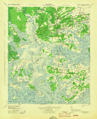 Edisto Island South Carolina Historical topographic map, 1:62500 scale, 15 X 15 Minute, Year 1943