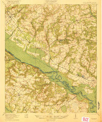 Ellenton South Carolina Historical topographic map, 1:62500 scale, 15 X 15 Minute, Year 1921