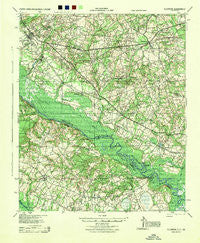 Ellenton South Carolina Historical topographic map, 1:62500 scale, 15 X 15 Minute, Year 1944