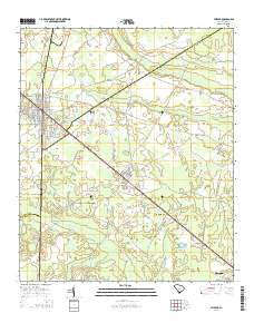 Fairfax South Carolina Current topographic map, 1:24000 scale, 7.5 X 7.5 Minute, Year 2014
