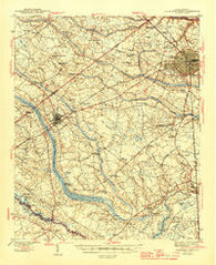 Florence West South Carolina Historical topographic map, 1:62500 scale, 15 X 15 Minute, Year 1945