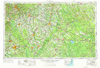 Florence South Carolina Historical topographic map, 1:250000 scale, 1 X 2 Degree, Year 1953