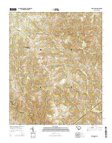 Fork Shoals South Carolina Current topographic map, 1:24000 scale, 7.5 X 7.5 Minute, Year 2014
